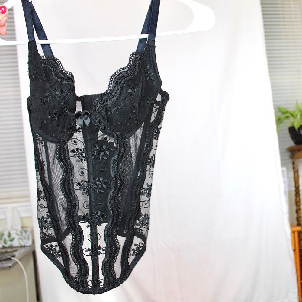 Vintage Black Lace Corset